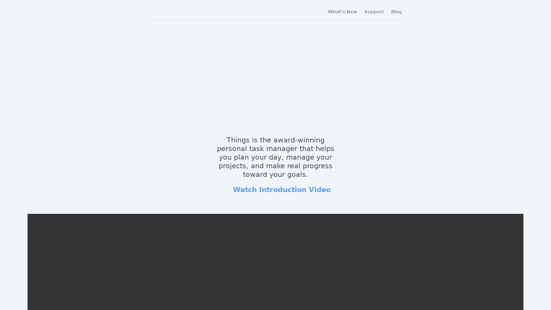 Screenshot of things 3 website