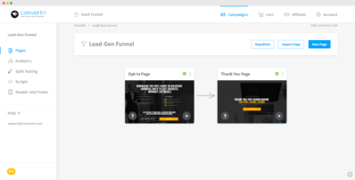 Convertri Funnel Flow Dashboard